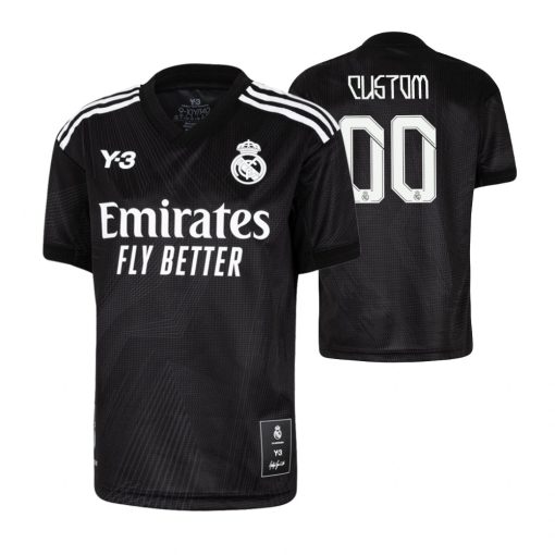 Custom Real Madrid Y-3 2021-22 Black 120th Anniversary Fourth Jersey