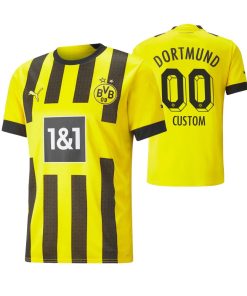 Custom Borussia Dortmund 2022-23 Home Jersey Yellow