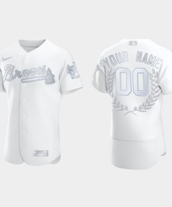 Custom Atlanta Braves Awards Collection Jersey White