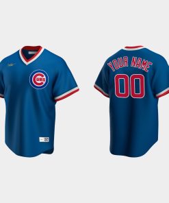 Custom Chicago Cubs Cooperstown Collection Road Jersey Royal