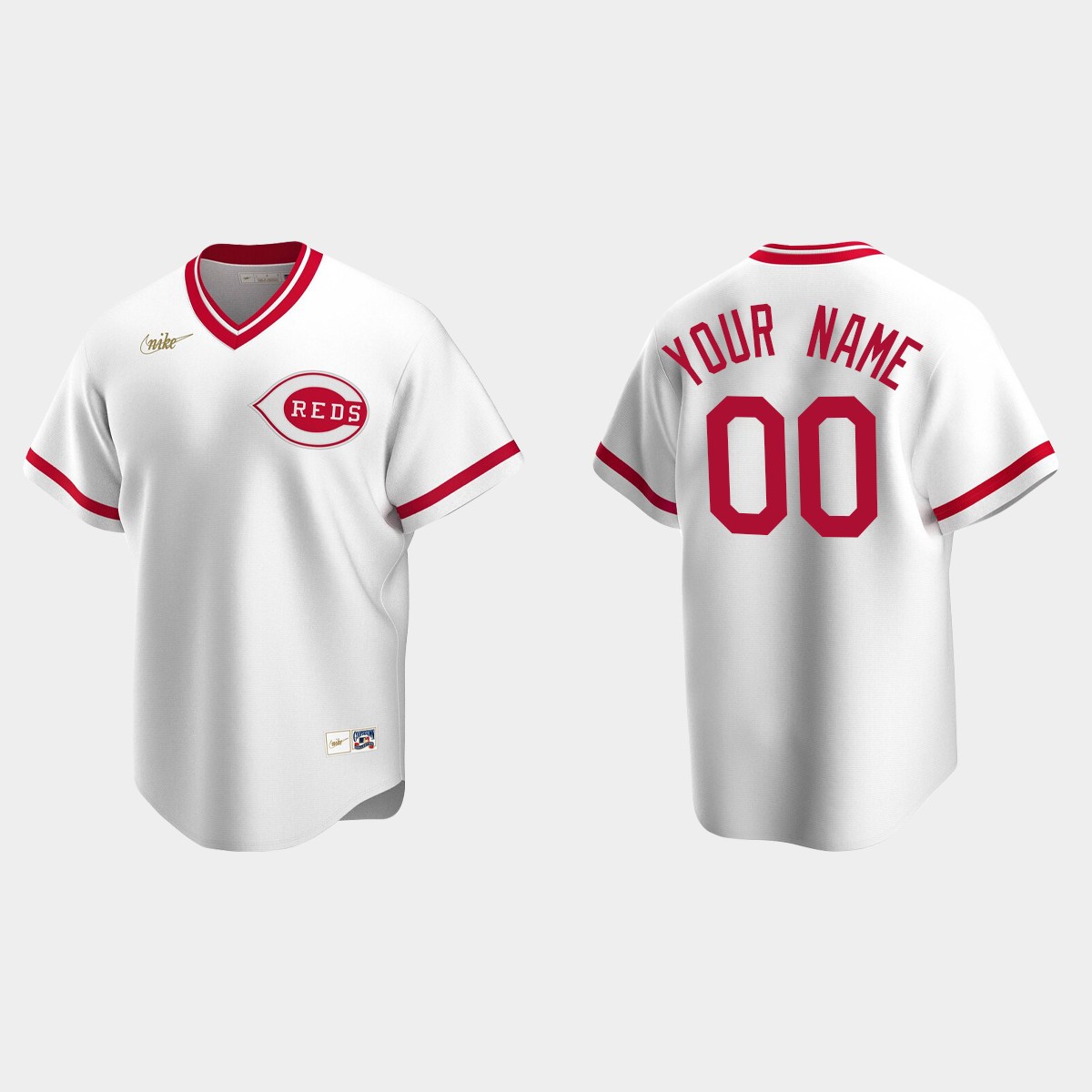 Customize Name Number Cincinnati Reds Cooperstown Collection Home