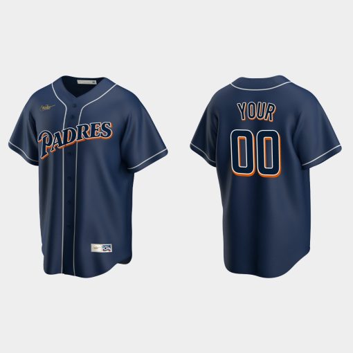 Custom San Diego Padres Cooperstown Collection Jersey Navy