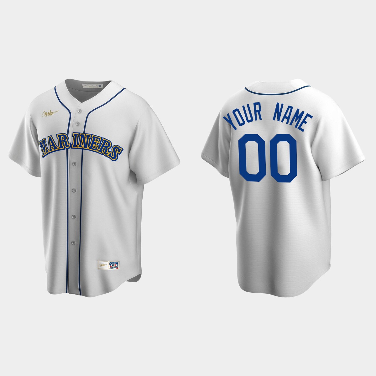 Custom Seattle Mariners Cooperstown Collection Home Jersey White ...