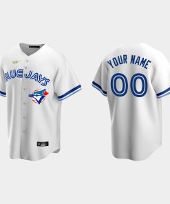 Custom Toronto Blue Jays Cooperstown Collection Home Jersey White