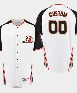 Custom 2019 Anaheim Ducks Crossover Angels Flex Base Jersey White