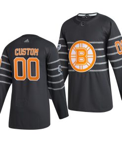 Custom 2020 NHL All Star Game Boston Bruins Gray Jersey
