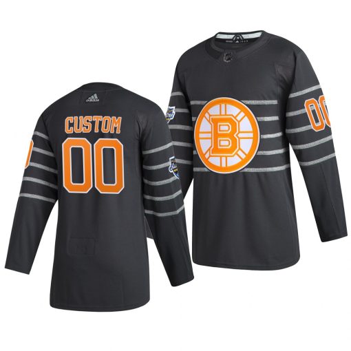 Custom 2020 NHL All Star Game Boston Bruins Gray Jersey