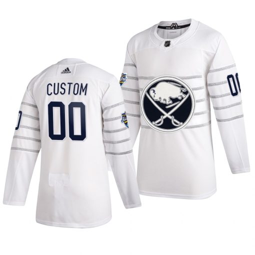 Custom 2020 NHL All Star Game Buffalo Sabres White Jersey