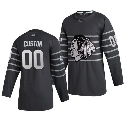 Custom 2020 NHL All Star Game Chicago Blackhawks Gray Jersey