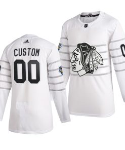 Custom 2020 NHL All Star Game Chicago Blackhawks White Jersey
