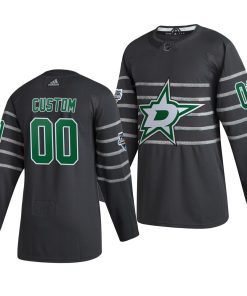Custom 2020 NHL All Star Game Dallas Stars Gray Jersey