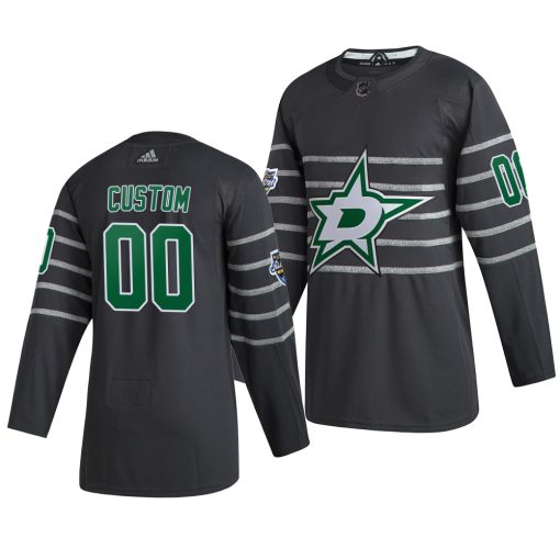 Custom 2020 NHL All Star Game Dallas Stars Gray Jersey