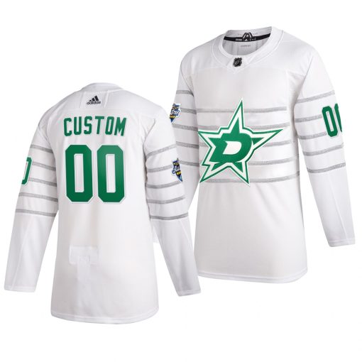 Custom 2020 NHL All Star Game Dallas Stars White Jersey