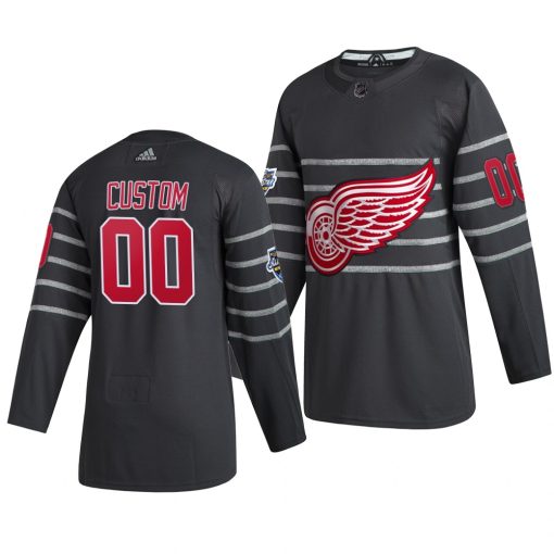 Custom 2020 NHL All Star Game Detroit Red Wings Gray Jersey