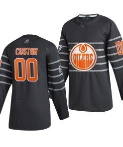 Custom 2020 NHL All Star Game Edmonton Oilers Gray Jersey