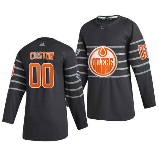 Custom 2020 NHL All Star Game Edmonton Oilers Gray Jersey