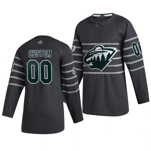 Custom 2020 NHL All Star Game Minnesota Wild Gray Jersey