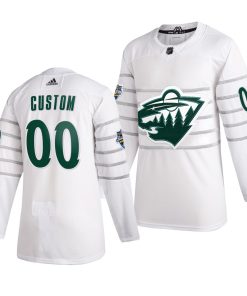 Custom 2020 NHL All Star Game Minnesota Wild White Jersey