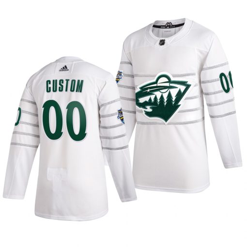 Custom 2020 NHL All Star Game Minnesota Wild White Jersey