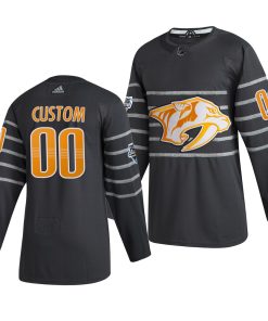 Custom 2020 NHL All Star Game Nashville Predators Gray Jersey