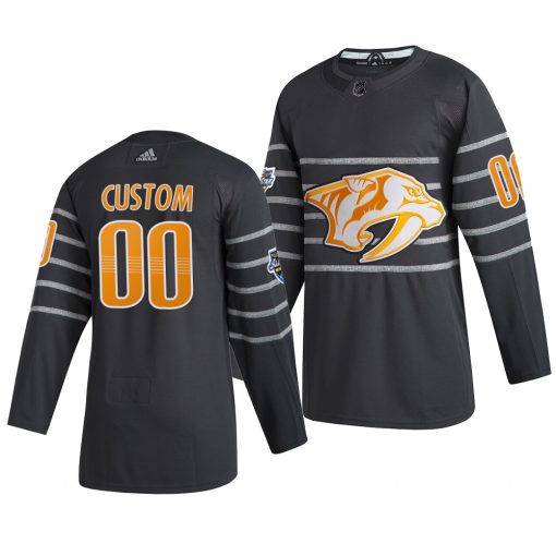 Custom 2020 NHL All Star Game Nashville Predators Gray Jersey