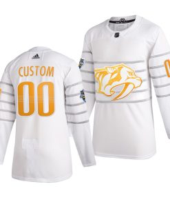 Custom 2020 NHL All Star Game Nashville Predators White Jersey