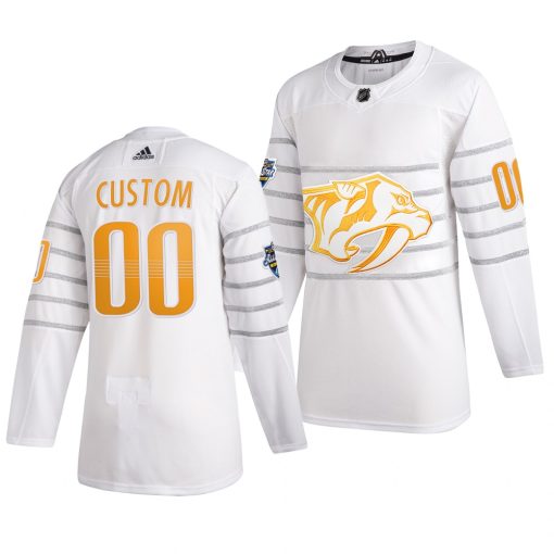 Custom 2020 NHL All Star Game Nashville Predators White Jersey