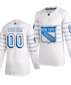 Custom 2020 NHL All Star Game New York Rangers White Jersey