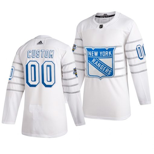 Custom 2020 NHL All Star Game New York Rangers White Jersey