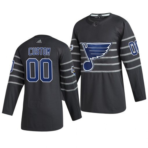 Custom 2020 NHL All Star Game St Louis Blues Gray Jersey