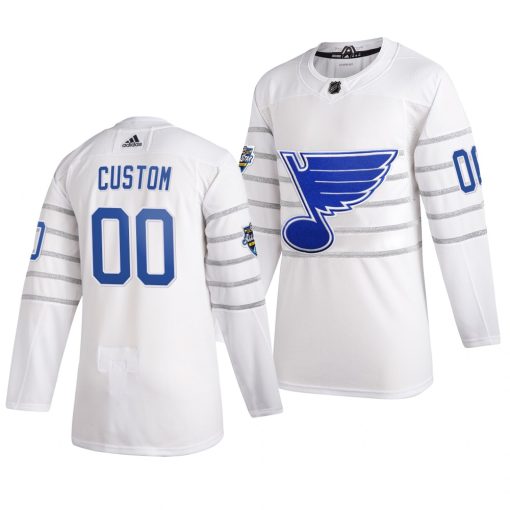 Custom 2020 NHL All Star Game St Louis Blues White Jersey