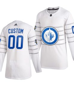 Custom 2020 NHL All Star Game Winnipeg Jets White Jersey