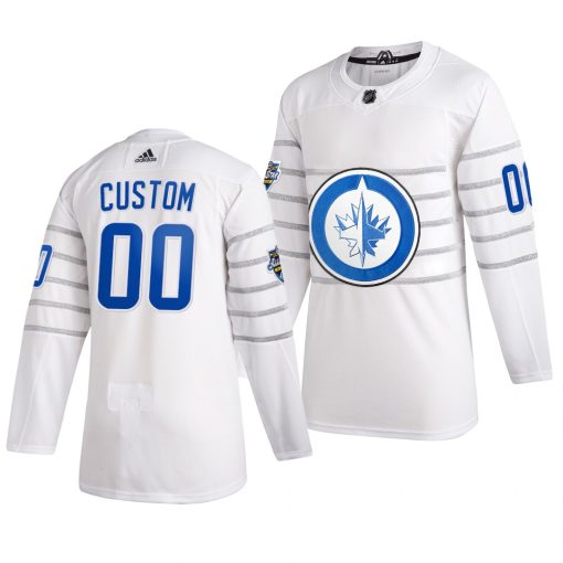 Custom 2020 NHL All Star Game Winnipeg Jets White Jersey