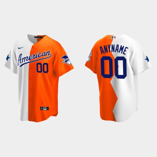 Custom 2022 All-star Futures Game Split Jersey White Orange