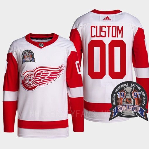 Custom 25th Anniversary Detroit Red Wings Red Jersey Pro