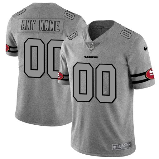 Custom 49ers 2019 Gray Gridiron Gray Vapor Untouchable Limited Jersey