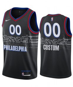 Custom 76ers Swingman Black 2020-21 City Edition Jersey