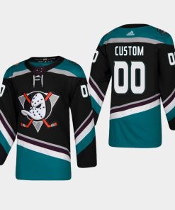 Custom Anaheim Ducks 2018-19 Black 25th Anniversary Alternate Jersey
