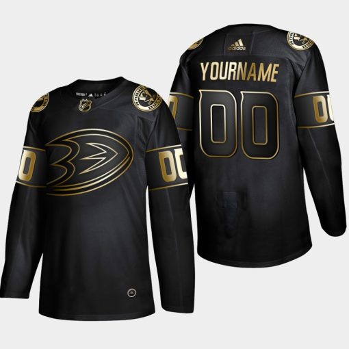 Custom Anaheim Ducks 2019 Golden Edition Black Player Jersey