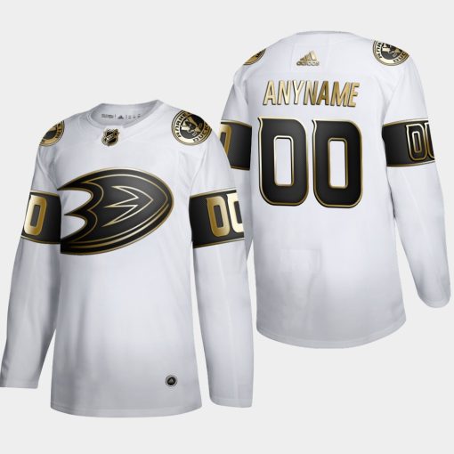 Custom Anaheim Ducks Golden Edition White Jersey