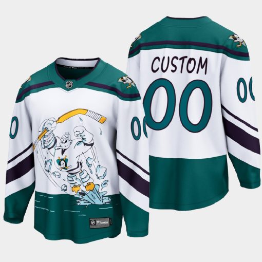 Custom Anaheim Ducks Reverse Retro Special Edition White Jersey