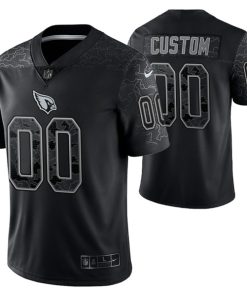 Custom Arizona Cardinals Active Player Black Reflective Limited Stitched Football Jersey