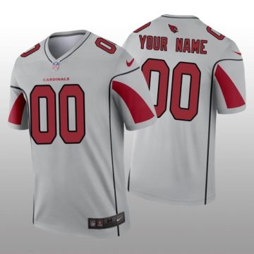 Custom Arizona Cardinals Silver Inverted Legend Jersey