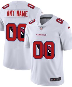Custom Arizona Cardinals White Team Big Logo Vapor Untouchable Limited Jersey