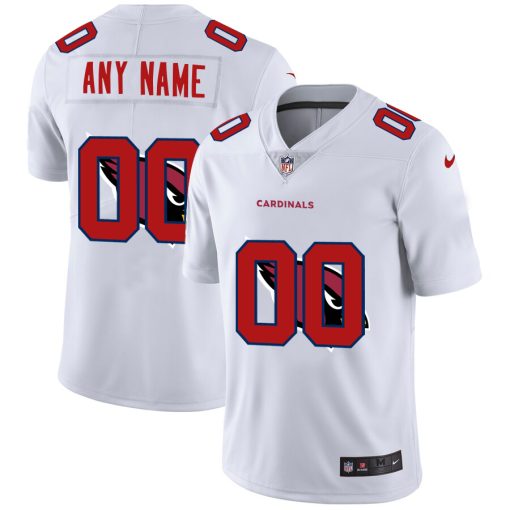 Custom Arizona Cardinals White Team Big Logo Vapor Untouchable Limited Jersey