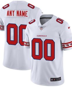Custom Arizona Cardinals White Team Logo Vapor Limited Jersey