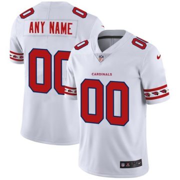 Custom Arizona Cardinals White Team Logo Vapor Limited Jersey