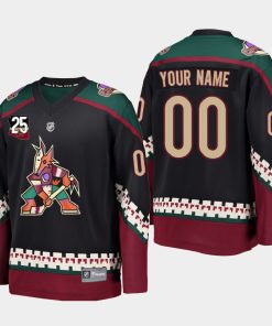 Custom Arizona Coyotes 2020-21 25th Anniversary Kachina Alternate Black Jersey