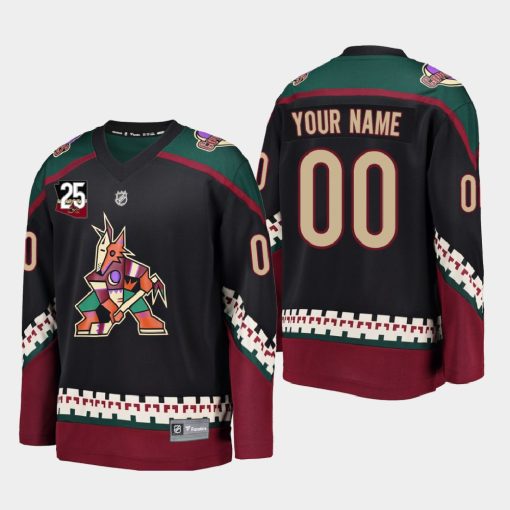 Custom Arizona Coyotes 2020-21 25th Anniversary Kachina Alternate Black Jersey