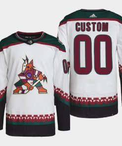 Custom Arizona Coyotes Away White Primegreen Pro 2022 Jersey